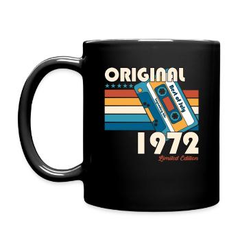 Cassette 52ème Anniversaire Juillet 1972 Millésime 1972 - Mug uni - noir - Gauche
