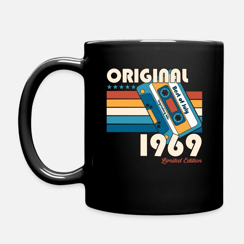 55. Geburtstag Kassette Juli 1969 Jahrgang 1969 - Tasse einfarbig - Schwarz