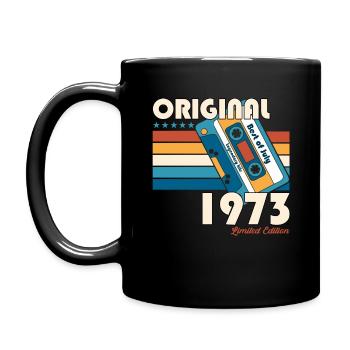 Cassette 51ème anniversaire Juillet 1973 Millésime 1973 - Mug uni - noir - Gauche