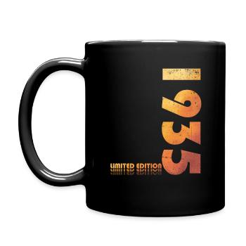 90ème Anniversaire Homme Légende 1935 Millésime 1935 - Mug uni - noir - Gauche