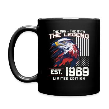 55. Geburtstag Baujahr 1969 Jahrgang 1969 Legende - Tasse einfarbig - Schwarz - Links