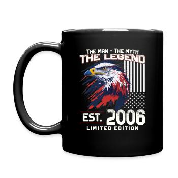 18th Birthday Year 2006 Vintage 2006 Legend - Full Colour Mug - black - Left
