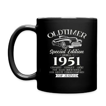 Oldtimer 1951 Jahrgang 1951 73. Geburtstag 1951 - Tasse einfarbig - Schwarz - Links
