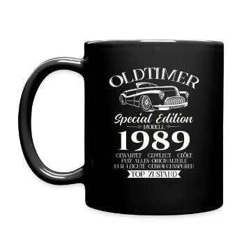 Oldtimer 1989 Jahrgang 1989 35. Geburtstag 1989 - Tasse einfarbig - Schwarz - Links
