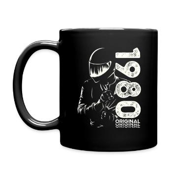 44e anniversaire Millésime 1980 Motard motard - Mug uni - noir - Gauche