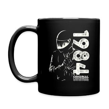 40. Geburtstag Jahrgang 1984 Motorradfahrer Biker - Tasse einfarbig - Schwarz - Links