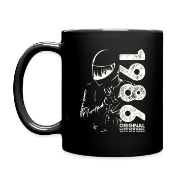 38ème Anniversaire Vintage 1986 Motard Motard - Mug uni - noir - Gauche