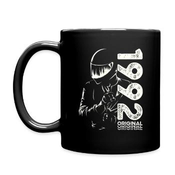 32ème Anniversaire Vintage 1992 Motard Motard - Mug uni - noir - Gauche
