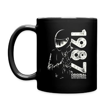 37ème Anniversaire Vintage 1987 Motard Motard - Mug uni - noir - Gauche