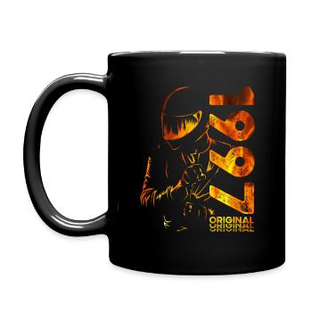 27th Birthday Vintage 1997 Motorcyclist Biker - Full Colour Mug - black - Left