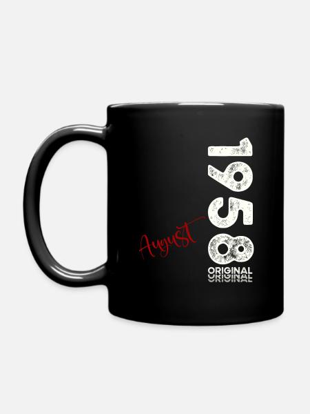 66. Geburtstag Original August 1958 Jahrgang 1958 - Tasse einfarbig - Schwarz