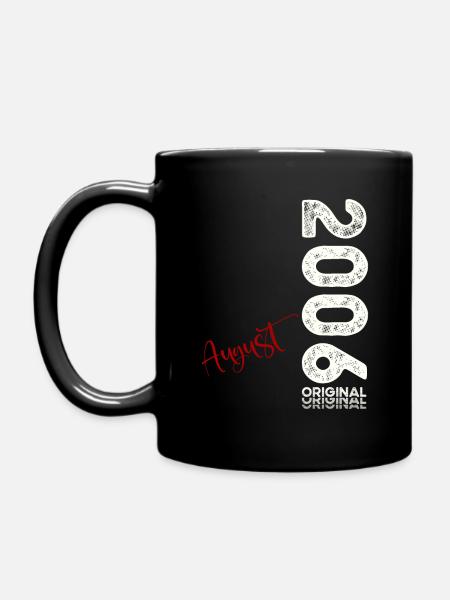 18. Geburtstag Original August 2006 Jahrgang 2006 - Tasse einfarbig - Schwarz