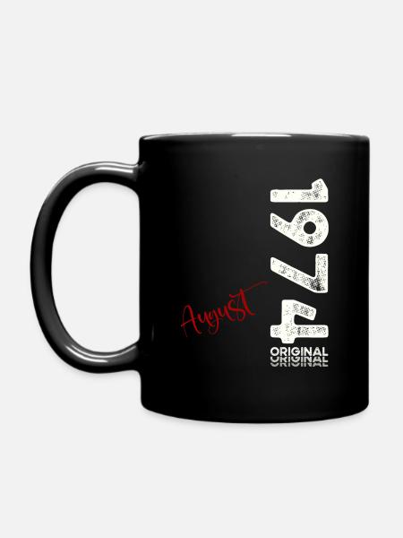 50. Geburtstag Original August 1974 Jahrgang 1974 - Tasse einfarbig - Schwarz