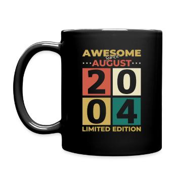 20ème Anniversaire Original Août 2004 Millésime 2004 - Mug uni - noir - Gauche