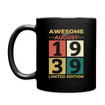 85th Birthday Original August 1939 Born 1939 - Full Colour Mug - black - Left