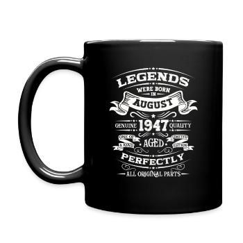 77th Birthday Original August 1947 Born 1947 - Full Colour Mug - black - Left