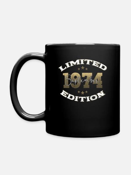 50. Geburtstag Original September 1974 Jahrgang 74 - Tasse einfarbig - Schwarz