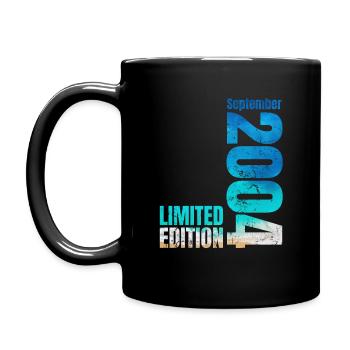20th Birthday September 2004 Born 2004 - Full Colour Mug - black - Left