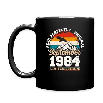 40th Birthday Original September 1984 Volume 84 - Full Colour Mug - black - Left