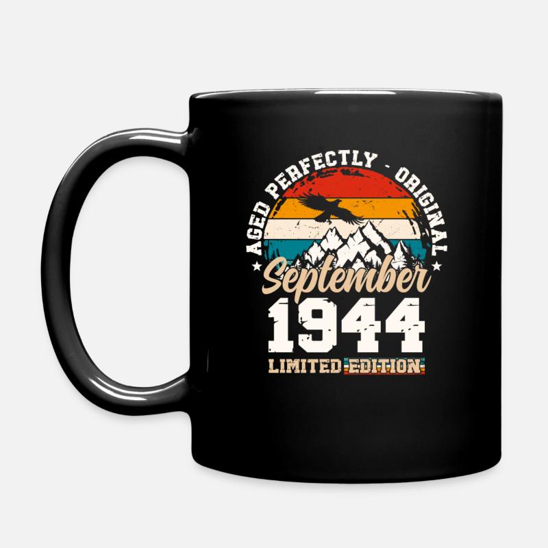80. Geburtstag Original September 1944 Jahrgang 44 - Tasse einfarbig - Schwarz