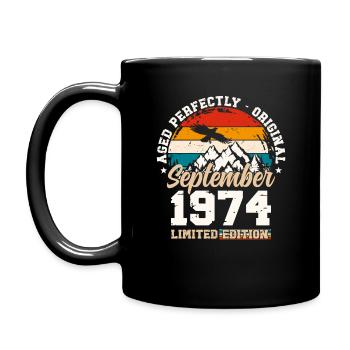 50th Birthday Original September 1974 Volume 74 - Full Colour Mug - black - Left