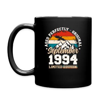 30. Geburtstag Original September 1994 Jahrgang 94 - Tasse einfarbig - Schwarz - Links