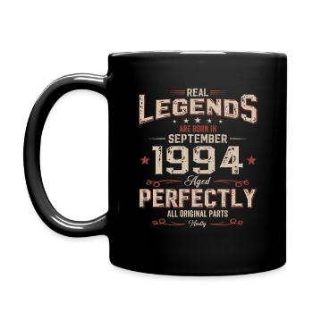 30. Geburtstag Original September 1994 Jahrgang 94 - Tasse einfarbig - Schwarz - Links