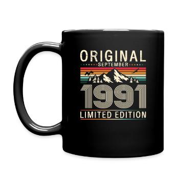33rd Birthday Legend September 1991 Volume 91 - Full Colour Mug - black - Left
