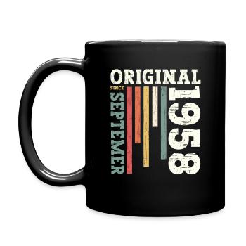 66e anniversaire Original septembre 1958 Volume 58 - Mug uni - noir - Gauche