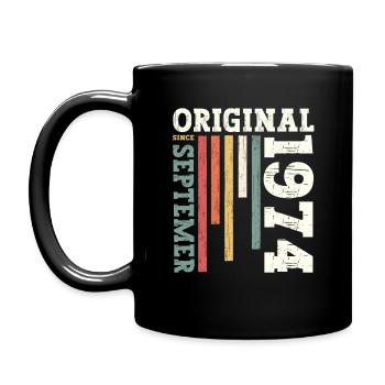 50th Birthday Legend September 1974 Volume 74 - Full Colour Mug - black - Left
