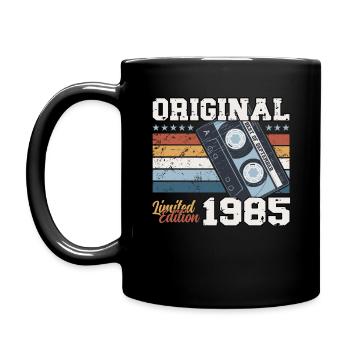 40ème Anniversaire Millésime Septembre 1985 Cassette 85 - Mug uni - noir - Gauche