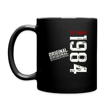 40th Birthday Original October 1984 Volume 84 - Full Colour Mug - black - Left