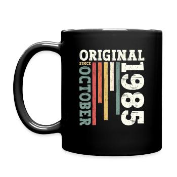 40. Geburtstag Original Oktober 1985 Jahrgang 85 - Tasse einfarbig - Schwarz - Links
