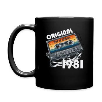 43ème Anniversaire Millésime Octobre1981 Cru 81 - Mug uni - noir - Gauche