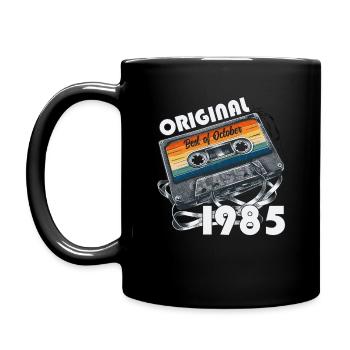 40ème Anniversaire Millésime Octobre 1985 Cassette 85 - Mug uni - noir - Gauche