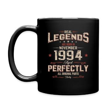 30. Geburtstag Original November 1994 Jahrgang 94 - Tasse einfarbig - Schwarz - Links