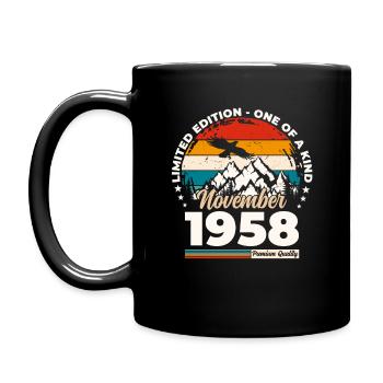 66e anniversaire Original novembre 1958 Volume 58 - Mug uni - noir - Gauche