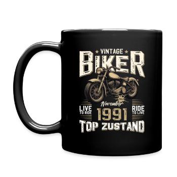 33e anniversaire Motard Novembre 1991 Motard - Mug uni - noir - Gauche