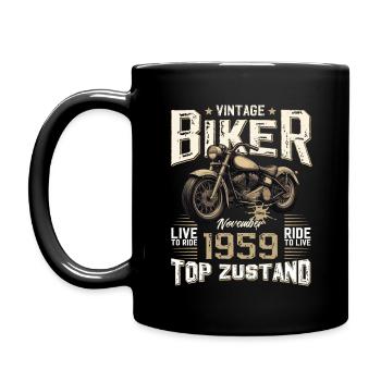 65ème anniversaire Motard Novembre 1959 Motard - Mug uni - noir - Gauche