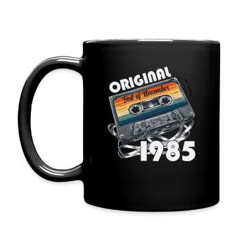 40ème Anniversaire Millésime Novembre 1985 Cassette 85 - Mug uni - noir - Gauche
