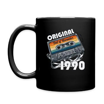 34ème Anniversaire Millésime Novembre 1990 Millésime 90 - Mug uni - noir - Gauche