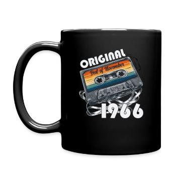 58ème Anniversaire Millésime Novembre 1966 Cassette 1966 - Mug uni - noir - Gauche