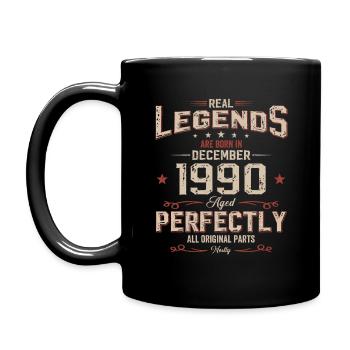 35th Birthday Legend December 1990 Volume 90 - Full Colour Mug - black - Left