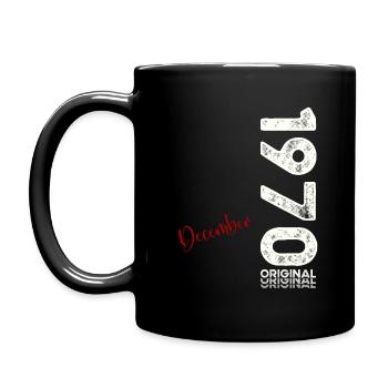 55th Birthday Original December 1970 Volume 70 - Full Colour Mug - black - Left