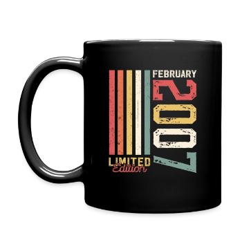 18. Geburtstag Geschenk Mann Original Februar 2007 - Tasse einfarbig - Schwarz - Links