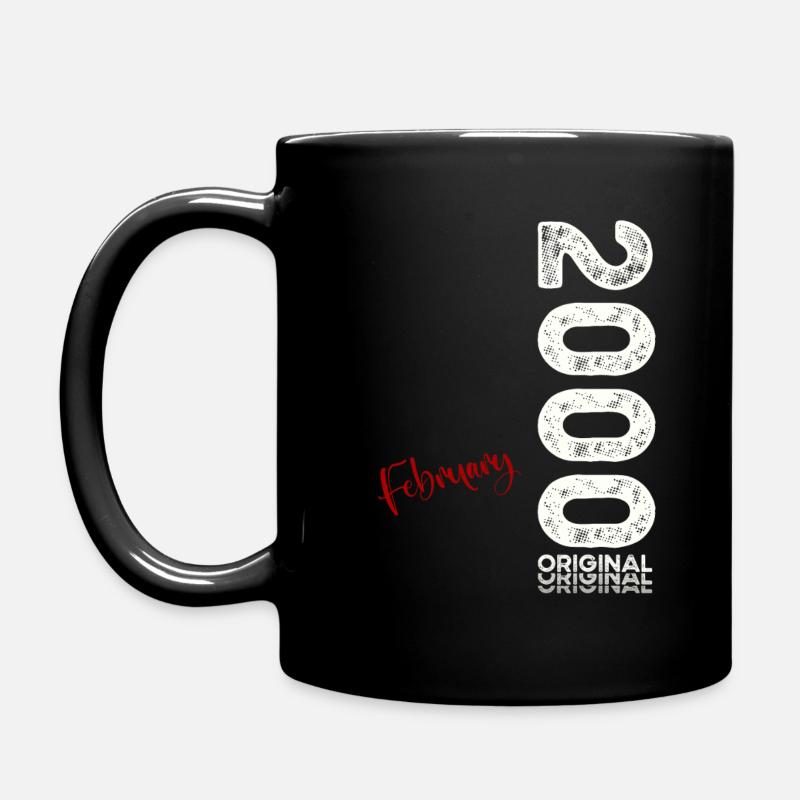 25ème anniversaire cadeau mari Original février 2000 - Mug uni - noir