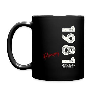 44ème anniversaire cadeau mari Original février 1981 - Mug uni - noir - Gauche