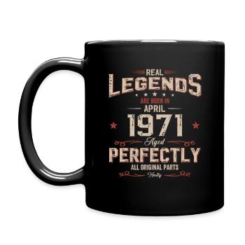 54ème anniversaire cadeau mari légende avril 1971 - Mug uni - noir - Gauche
