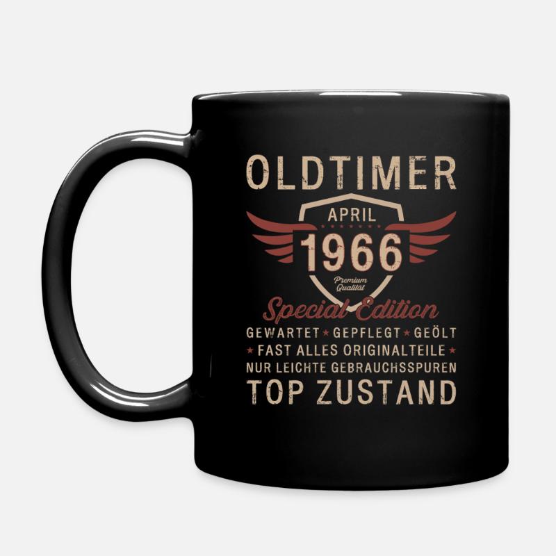 60. Geburtstag Oldtimer April Jahrgang 1966 - Tasse einfarbig - Schwarz