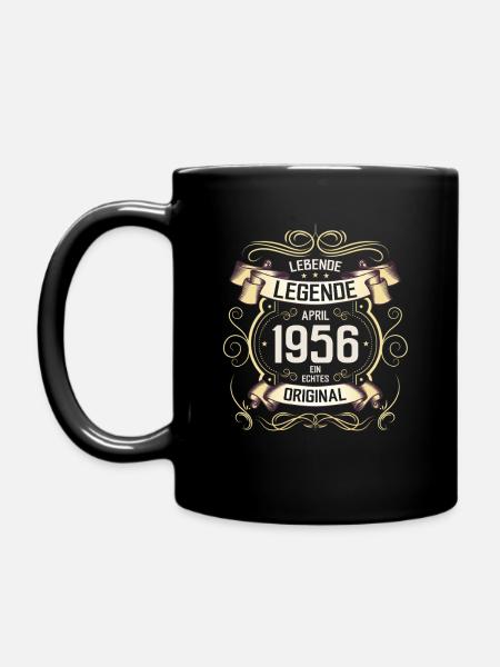 70. Geburtstag Legende April Jahrgang 1956 - Tasse einfarbig - Schwarz